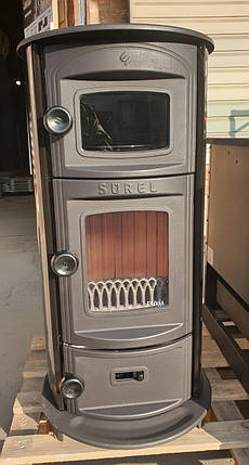 Піч камін з духовкою та чавунною варильною поверхнею, фото 1