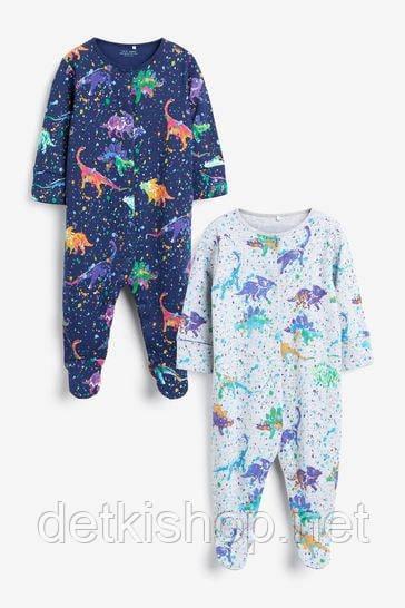 Комплект дитячий чоловічок із закритими ніжками новонародженого для хлопчика 0-56 см (1-2 M)