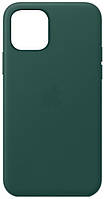 Кожаный чехол iPhone 12 Pro Max Apple Leather Case with MagSafe Pine Green