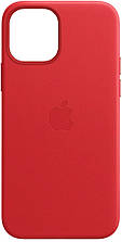 Кожаный чехол iPhone 12 / 12 Pro Apple Leather Case with MagSafe Red