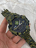 Тактичний багатофункціональний годинник Patriot 001 Camo Green ДПС України + Коробка Camo, фото 5