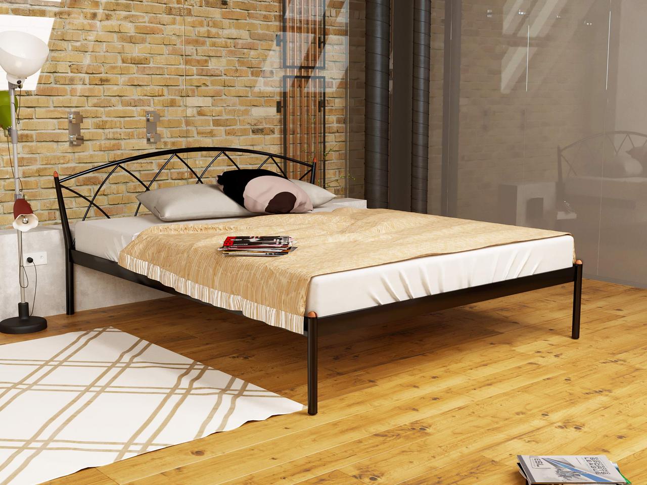 Ліжко MebelProff JASMINE ELEGANCE-1, металеве ліжко з узголів'ям, ліжко loft
