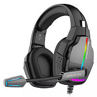 Игровые наушники накладные с микрофоном и подсветкой Beexcellent Pro Gaming Headset GM-8, стерео, черные