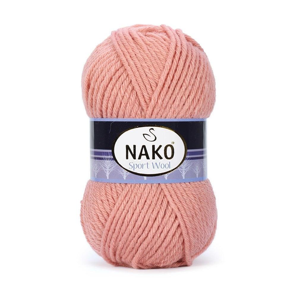 Nako SPORT WOOL ( Спорт Вул ) № 2807 персиковий (Вовняна пряжа з акрилом, нитки для в'язання)