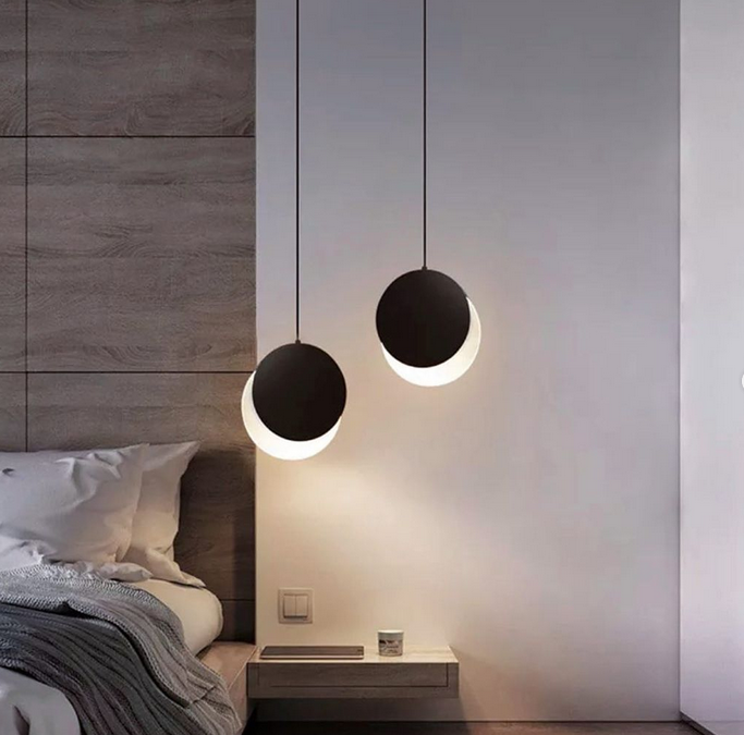 Сучасний підвісний світильник, який нагадує місячне затемнення діаметром 18/28см, фото 1