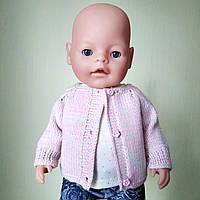 Кофта для ляльки пупса baby born бебі бон 43 см В'язаний одяг