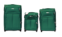 Набір дорожніх валіз Fly 8303 на 2-х колесах з 3 штук Зелений