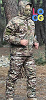Тактический костюм Shoftshell мультикам Зимний костюм куртка штанызимняя форма ЗСУ мультикам Наличие уточняйте