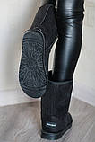 Уггі жіночі чорні зимові чоботи Угги женские черные зимние сапоги (Код: М177), фото 5