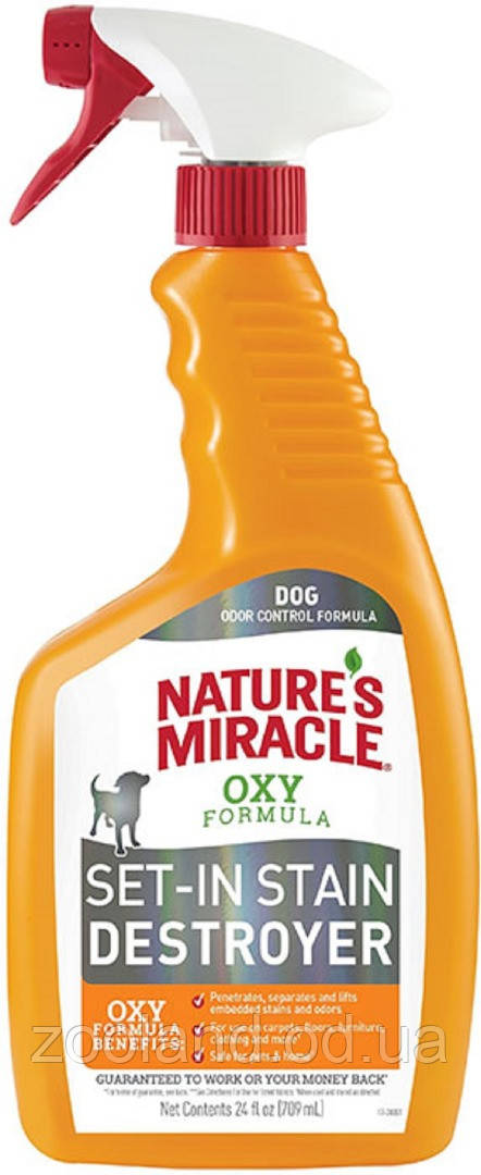 680396/8172 8in1 Nature's Miracle Oxy Formula Знищувач плям і запахів для собак, 709 мл