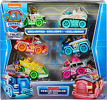 Набір машинок Щенячий патруль Paw Patrol True Metal Neon Rescue Vehicle Spin Master