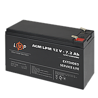 Акумулятор AGM 12V, 7.2Ah