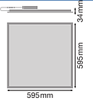 Панель світлодіодна 33w, 4000К, 3630lm, 595x595x32мм, 220-240v Ledvance [4099854017902] Ледванс, фото 3