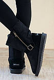 Уггі жіночі чорні зимові чоботи Угги женские черные зимние сапоги (Код: М178), фото 6