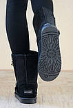 Уггі жіночі чорні зимові чоботи Угги женские черные зимние сапоги (Код: М178), фото 9