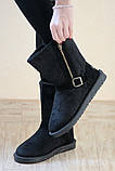 Уггі жіночі чорні зимові чоботи Угги женские черные зимние сапоги (Код: М178), фото 8