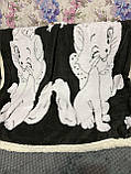 Дитяче двостороннє тепле плед ковдру на овчині штучне хутро 110х120 см Темно-сірий, фото 2