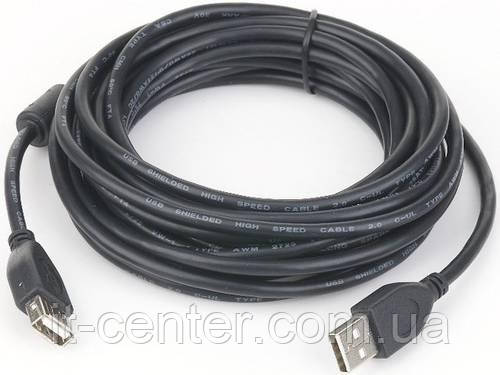 Кабель Gembird AM / AF 4.5m Black (CCF-USB2.0-AMAF-15), фото 1