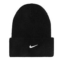 Шапка зимняя Nike Beanie Utility Swoosh чорная (DV3342-010)