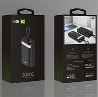 Портативный аккумулятор POWER BANK 30000 mAh "KP"Фонарик+кабеля