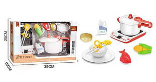 Іграшкова плита з посудом BC 9008, з продуктами на липучках, 9 елементів