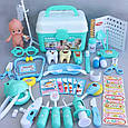 Набір лікаря у валізі HZB 811 B, Стоматолог, підсвітка, пупс, аксесуари, фото 2
