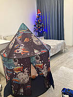 Дитяча ігрова палатка будиночок «Космічна ракета» 100 х 100 х 135 см (J1159), фото 4