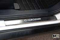 Накладки на пороги Citroen C-Crosser 2007- premium P-CI16