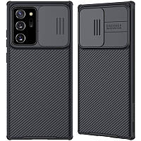Карбонова накладка Nillkin Camshield (шторка на камеру) для Samsung Galaxy Note 20 Ultra Чорний / Black