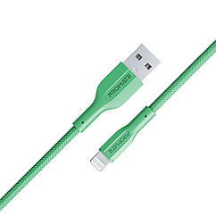 Кабель Promate xCord-Ai USB to Lightning 2А 1 м Green