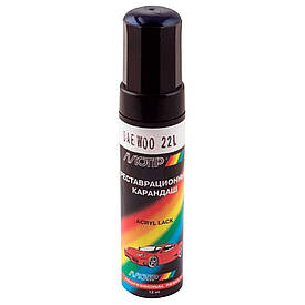 Олівець для авто Daewoo колір 22L синій металік Motip 12мл