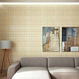 Самоклеюча 3D панель під Бежеву цеглу В РУЛОНІ 3080x700x3мм, фото 8
