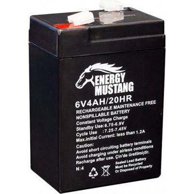 Купить Аккумулятор EnergyMustang EM-640 AGM 6V 4Ah для весов фонарей ...