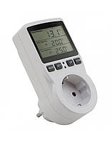 Терморегулятор термореле з таймером, контролер температури в розетку, таймер для розетки 3600 Вт 16 А