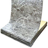 Фактурна самоклеюча 3D панель Чорний мармур В РУЛОНІ 3080x700x3мм, фото 8