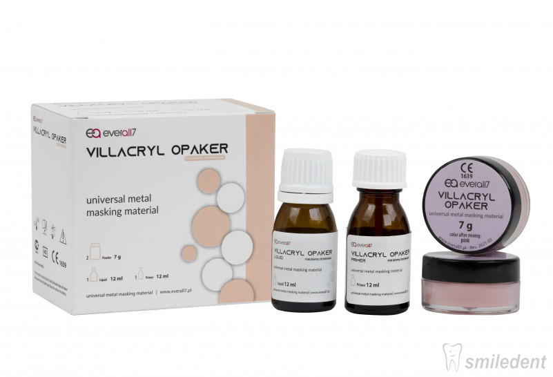 Villacryl Опакер, рожевий (2*7 г порошок, праймер 12 мл, рідина 12 мл)