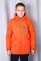 Демисезонная куртка на флисе для мальчика "Willam" оранжевая 128