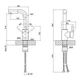 Змішувач для умивальника WEZER EKO1B-01, сатин, фото 4
