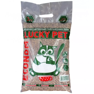 Наповнювач Lucky Pet Econom деревний для туалетів домашніх тварин 3 кг, фото 1