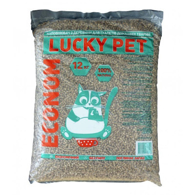 Наповнювач Lucky Pet Econom деревний для туалетів домашніх тварин 12 кг, фото 1