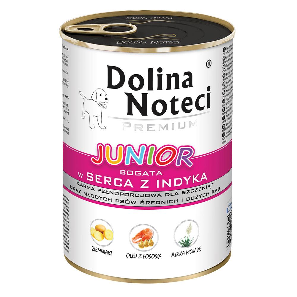 Вологий корм для цуценят всіх порід із серцями індички Dolina Noteci Premium Junior 400 г