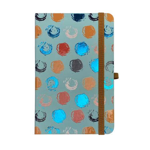 Книжка записна BM.255111-06 TRENDY на гумці 96арк бірюзова 136х207мм кліт,офс.крем.,тв.лам.обк(10), фото 1