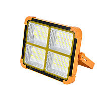 Переносной прожектор фонарь LED 100W с солнечной панелью и Powerbank на 12000 mAh