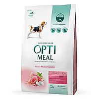 Optimeal Medium Adult Dog 4кг - корм для собак середніх порід з індичкою