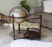 Глобус бар напольный со столиком кремовый сфера 42 см. BST 480586