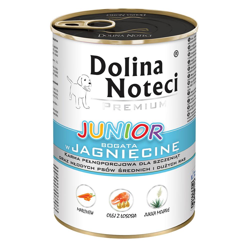 Вологий корм для цуценят всіх порід з ягням Dolina Noteci Premium Junior 400 г