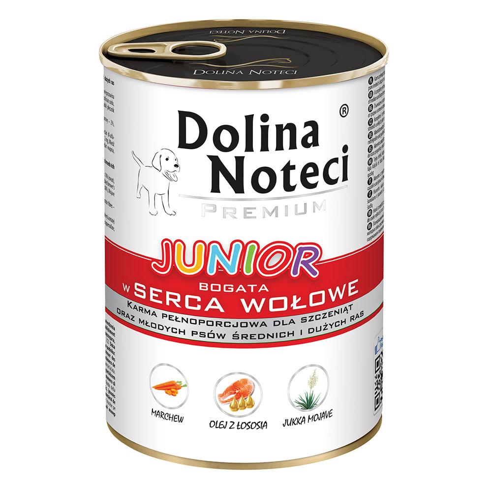 Вологий корм для цуценят всіх порід із яловичим серцем Dolina Noteci Premium Junior 400 г