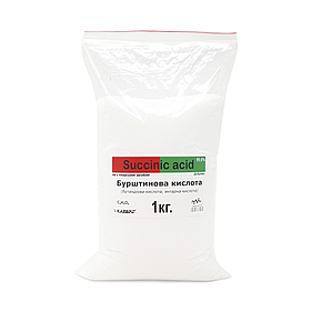 Бурштинова кислота ТМ Клебріг 1 кг, добриво стимулятор росту