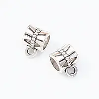 Держатели для кулона Finding Бейлы Античное серебро 10 mm x 7 mm