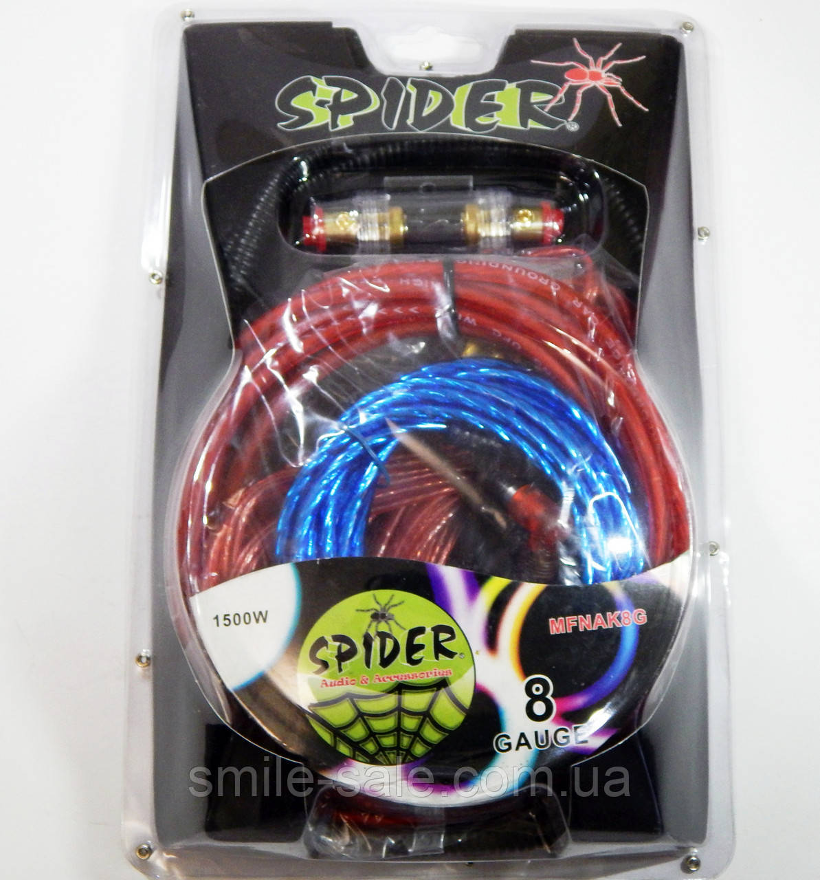 Набор проводов для усилителя / сабвуфера 1500 Вт Spider - фото 2 - id-p289367883